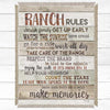 Rules at the Ranch Throw Blanket - Small