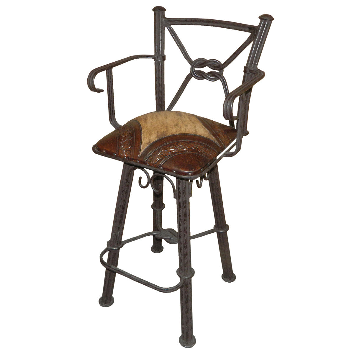 Coronado Iron Barstool with Arms