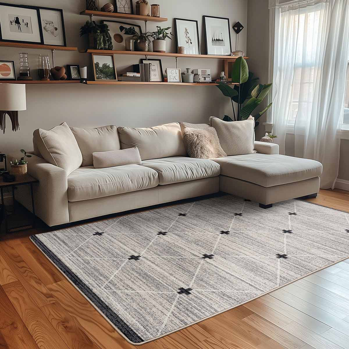 Crosspoint Gray Rug - 3 x 4