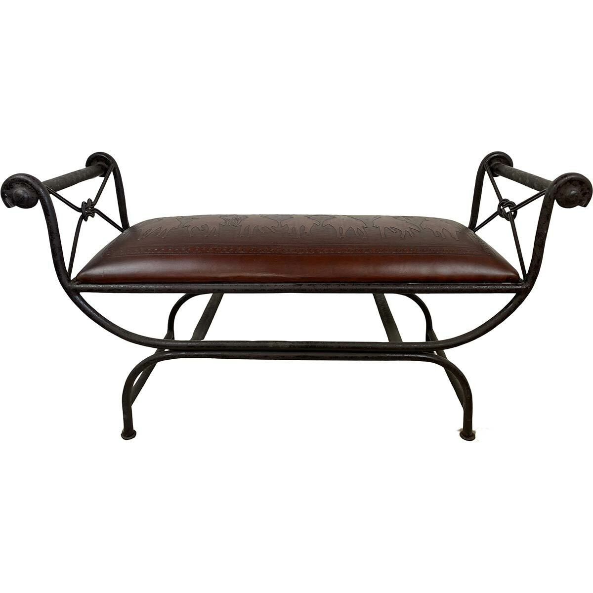 Double Vanity Bench - Posse & Antique Brown