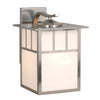 Stainless Steel Mission Outdoor Wall Lamp - 10 Inch