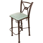 Coronado Counter Stool - Plain with Tacks Turquoise