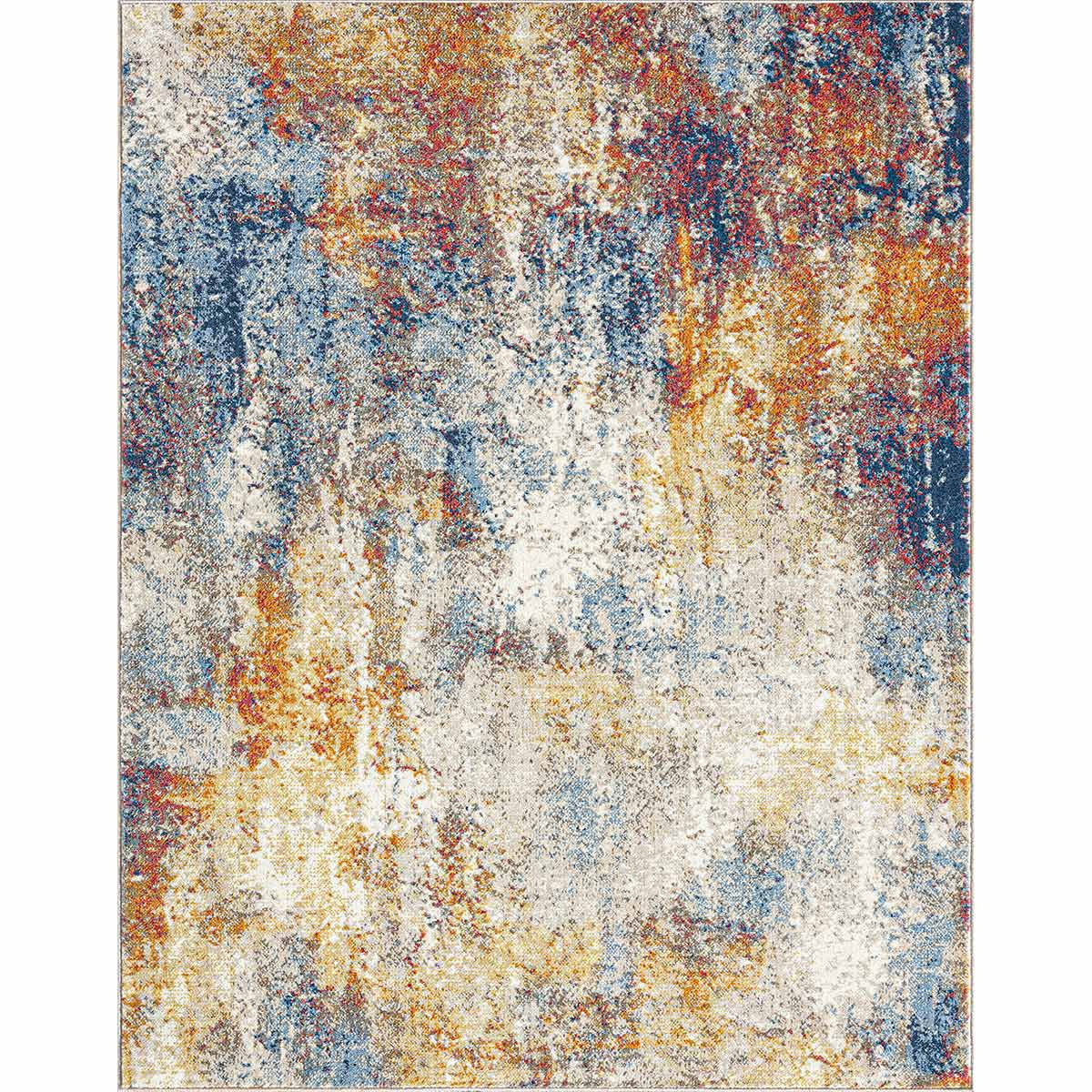 Abstract Rust Rug - 9 x 12