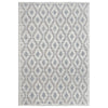 Gray Diamond Vines Rug - 6 x 9