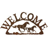 Wild Horses Welcome Metal Wall Hanging