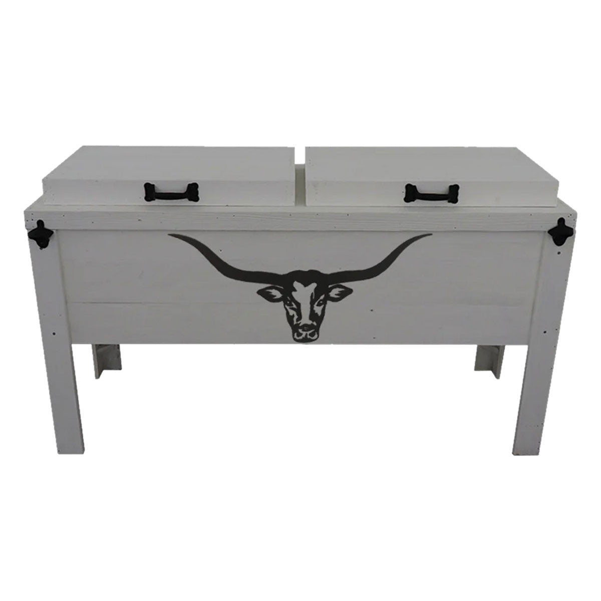 Longhorn Face Double Cooler - White