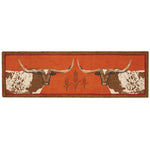 Longhorn Hooked Wool Rug - 3 x 8