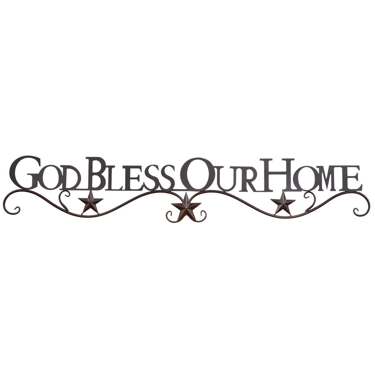 God Bless Our Home Metal Star Wall Hanging