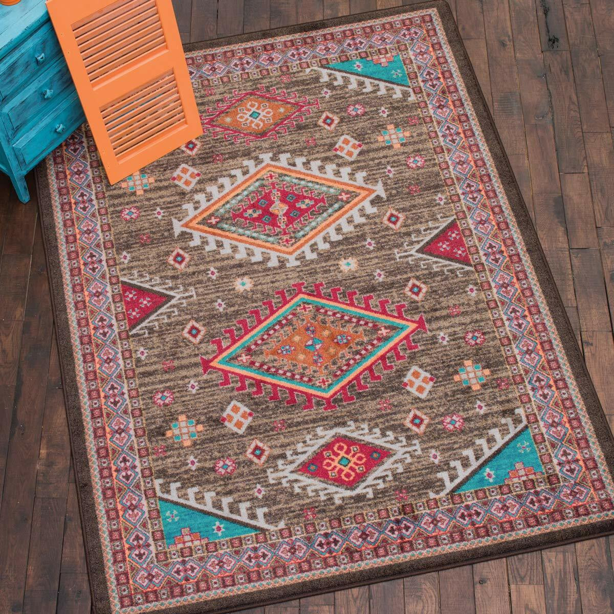 Desert Dance Turquoise Rug - 8 x 11