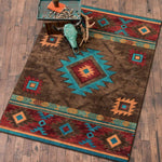 Whiskey River Turquoise Rug - 11 x 13