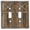 Rustic Barn Door Double Switch Cover - SALE