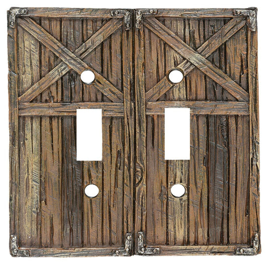 Rustic Barn Door Double Switch Cover - SALE