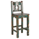 Native Turquoise Western Barstool - 24 Inch