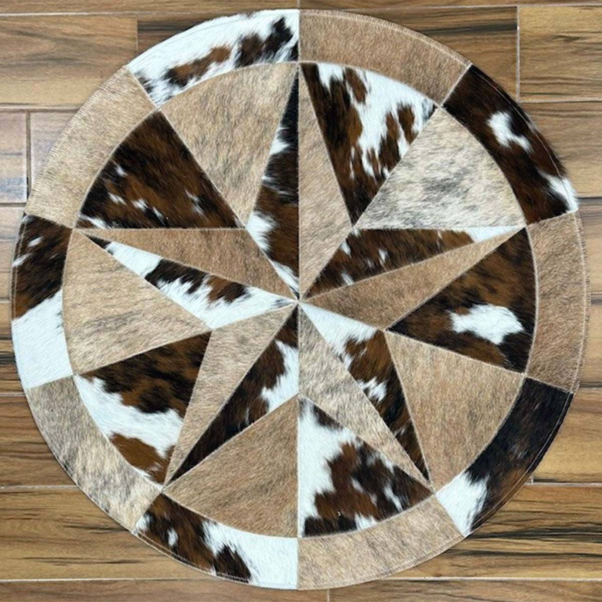Primitive Round Star Rug Lonesome Star Round Rug - 3 Ft. Round | Lone Star Western Decor