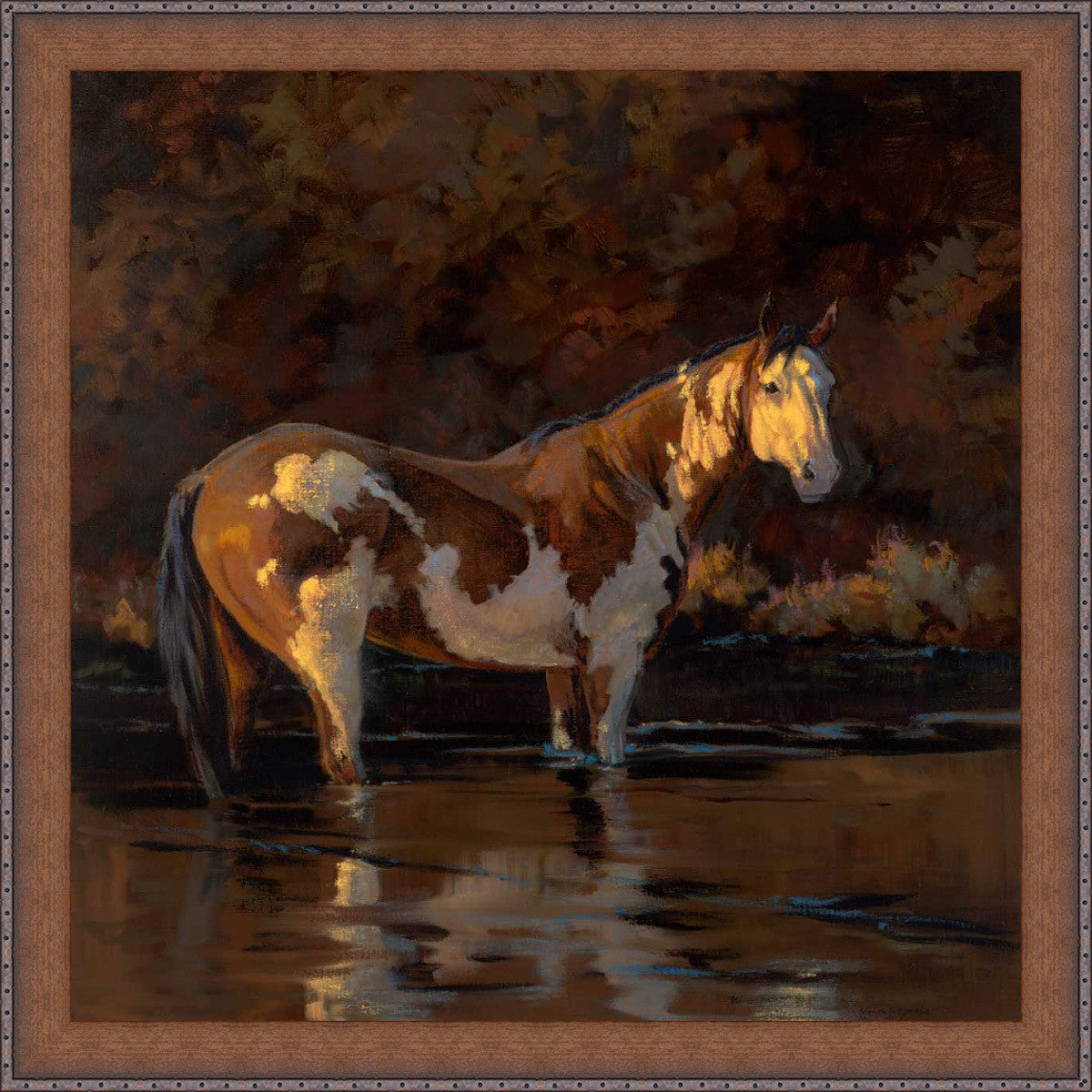 Wading Stallion Canvas Art