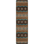 Three Chiefs Suede & Teal Rug - 2 x 8