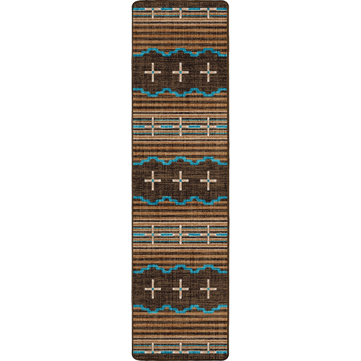 Three Chiefs Suede & Teal Rug - 2 x 8