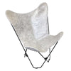 Silver Splashed Cowhide Sling Chair