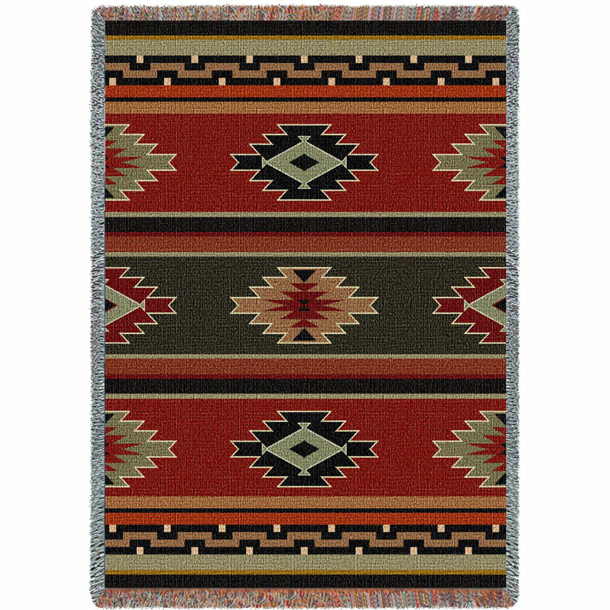 Southwest Sampler Red and Green Blanket