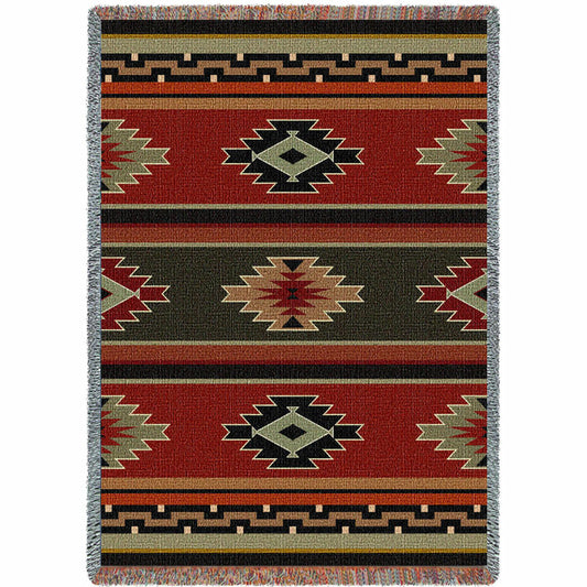 Southwest Sampler Red and Green Blanket