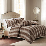 Jackson Chocolate Faux Fur Bed Set - King