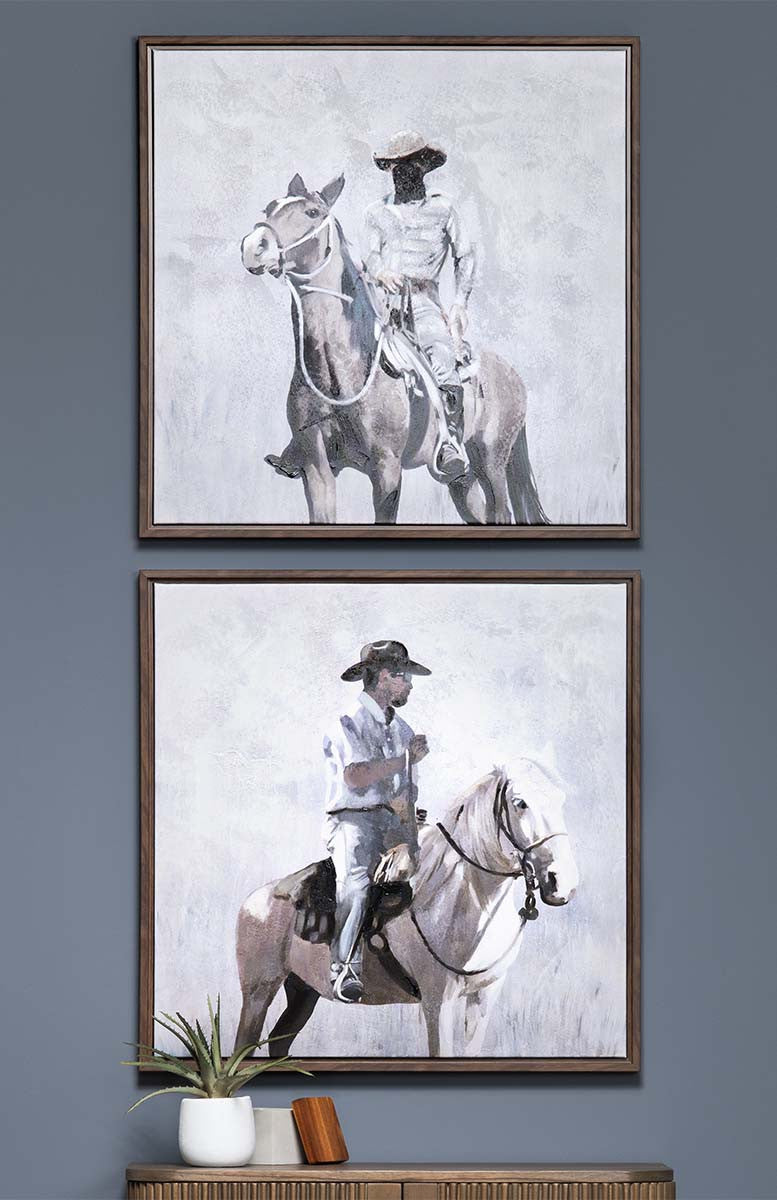 Cowboy Duo Wall Art - Set of 2