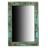 Turquoise Nailhead Trimmed Mirror