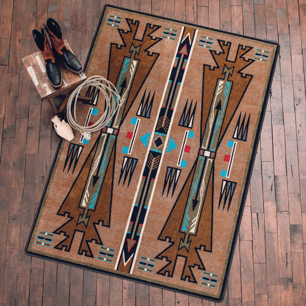 Horse Thieves Turquoise Rug - 5 x 8
