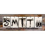 Vintage Arms Personalized Stretched Canvas - Large