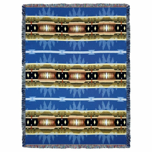 Cimarron Blue Tapestry Throw