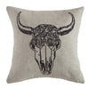 Sequin Floral Skull Pillow