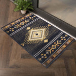 Gold Rush Diamond Black Rug - 2 x 3