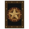Circled Lone Star Rug - 2 x 3