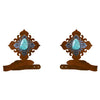 Turquoise Stone Tie Backs - Set of 2