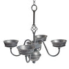 Rustic Metal Hanging Candelabra/Bird Feeder