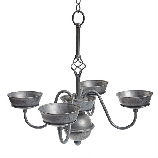 Rustic Metal Hanging Candelabra/Bird Feeder