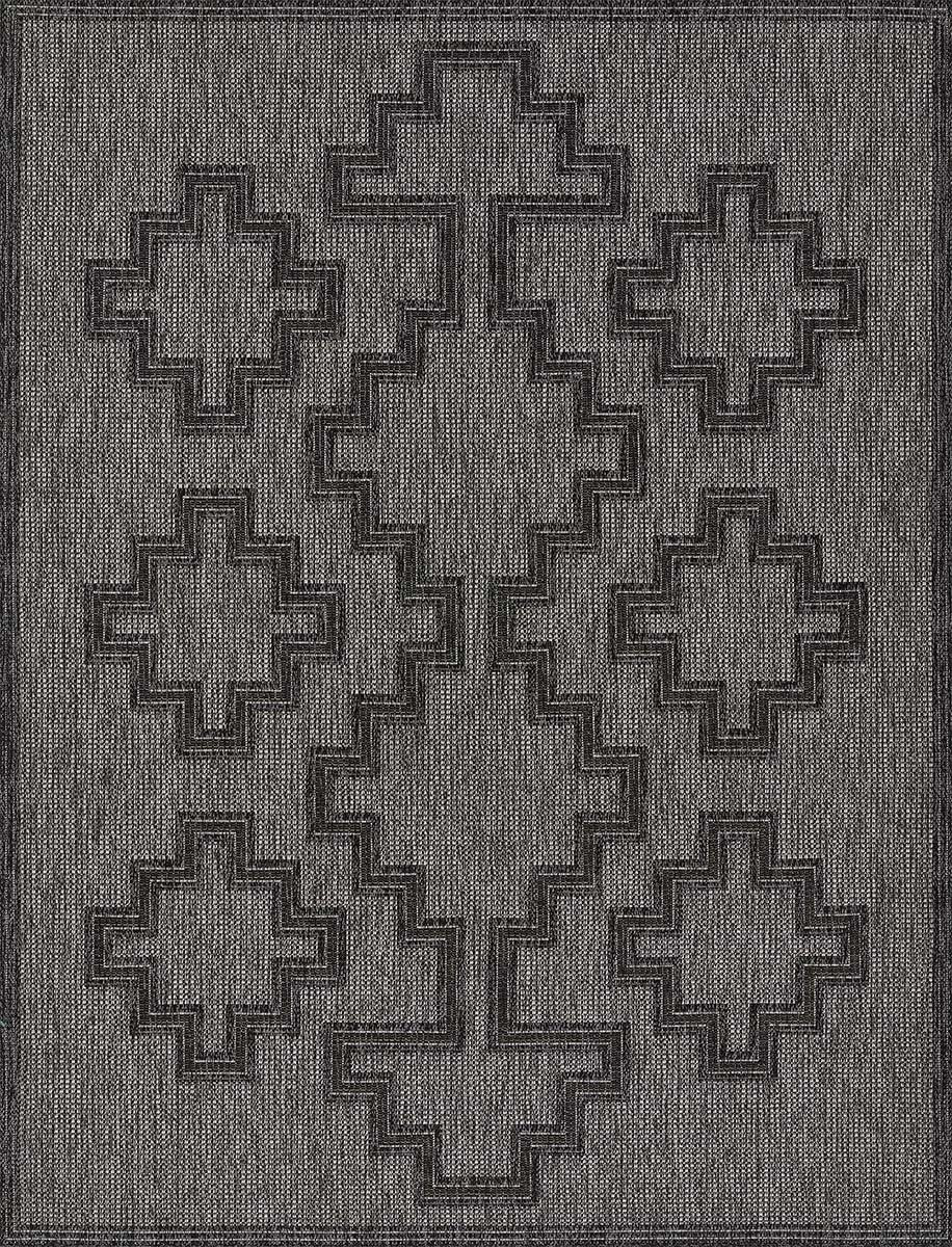Kachina Gray Indoor/Outdoor Rug - 9 x 12