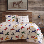 Horses Run Free Quilt Set - King