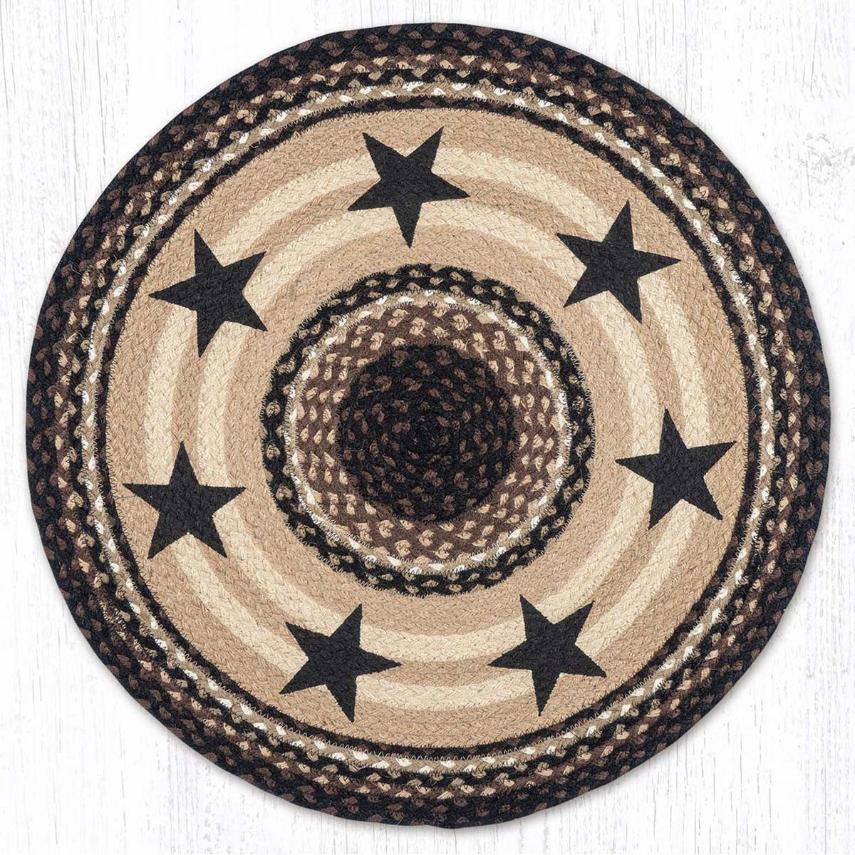 Black Lined Beacon Round Rug