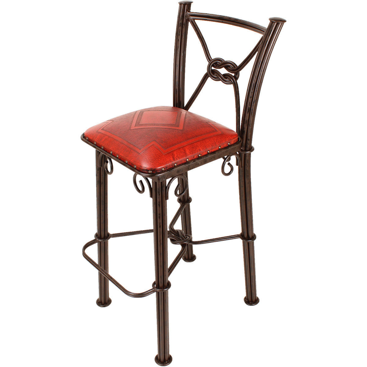 Coronado Barstool - Diamond Red
