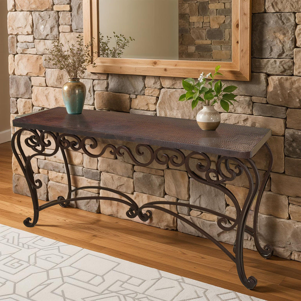 Laredo Copper Sofa Table - 72 Inch