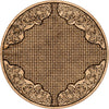 Tooled Leather Scroll & Weave Rug - 8 Ft. Round