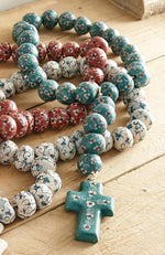 Southwest 39 Inch Rosary Beads - Turquoise