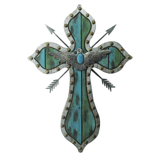 Crossed Arrow Thunderbird Wall Cross