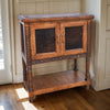 Rustic Ranch Cowhide Bar Cabinet