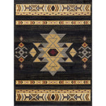 Outlaw Oasis Black Rug - 8 x 10