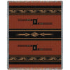 Southwest Geometric Black and Russet Blanket