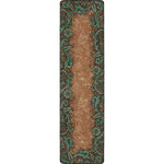 Tooled Turquoise Rug - 2 x 8