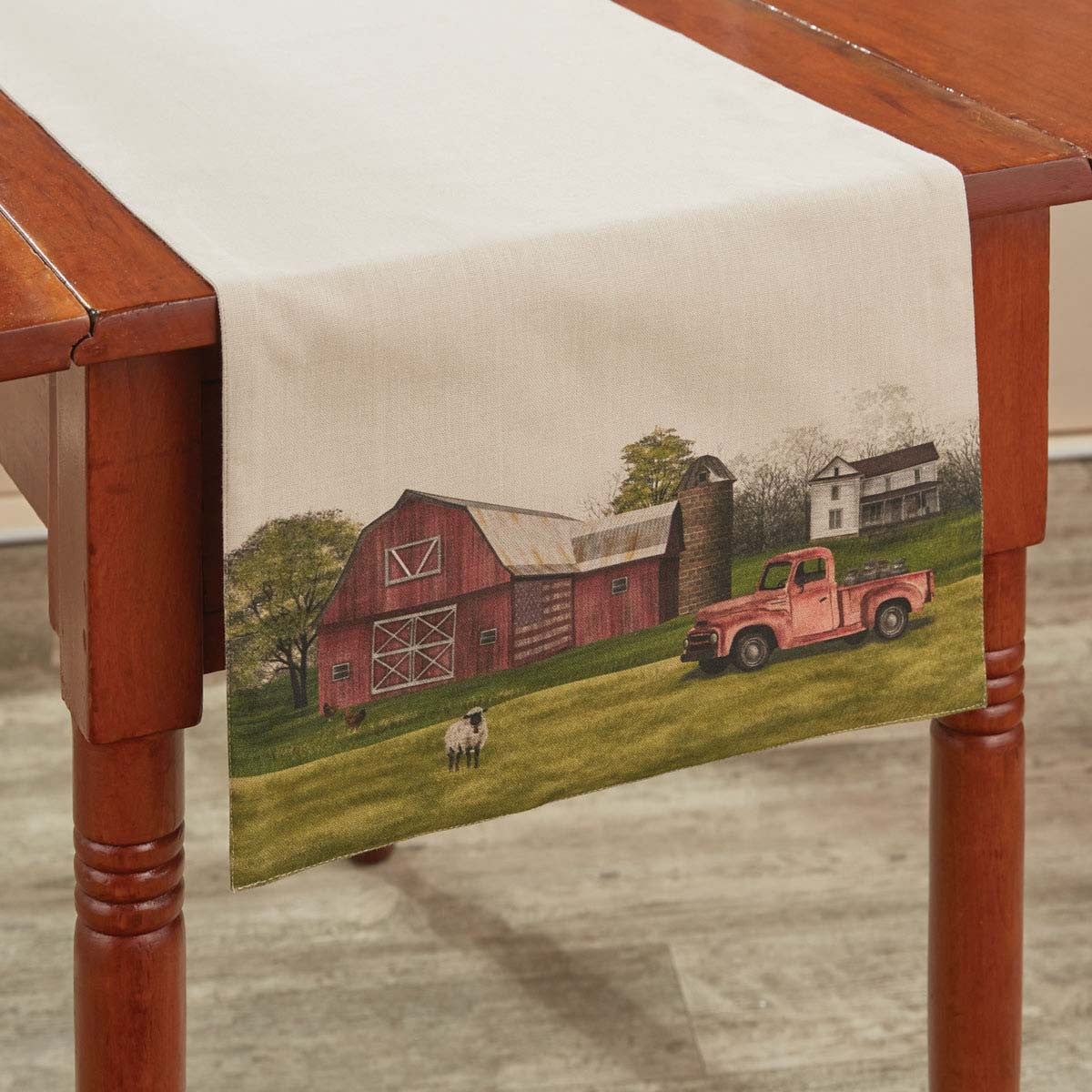 Rustic Farm Life Table Runner - 42 Inch