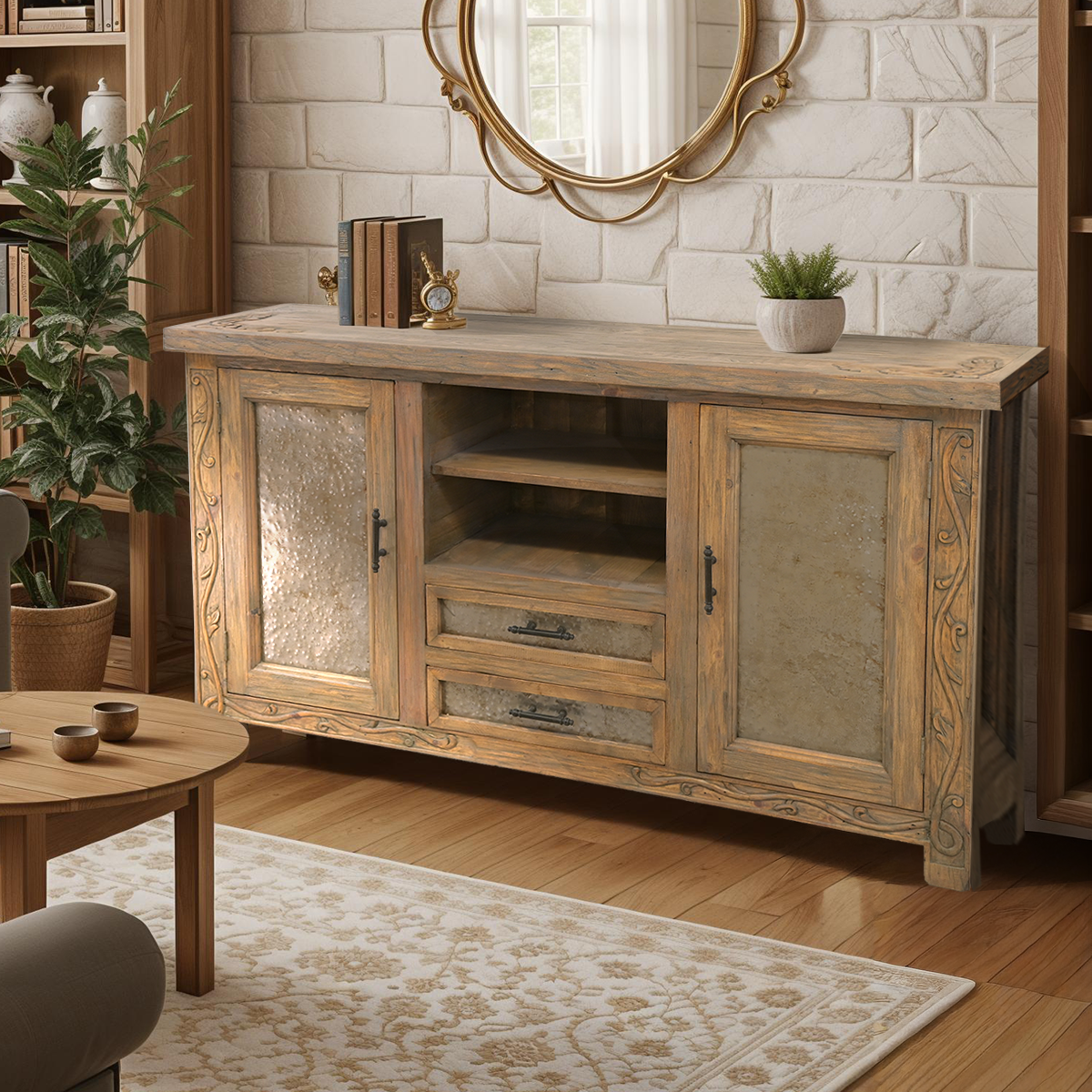 Hearthstone Light Brown Console/TV Stand
